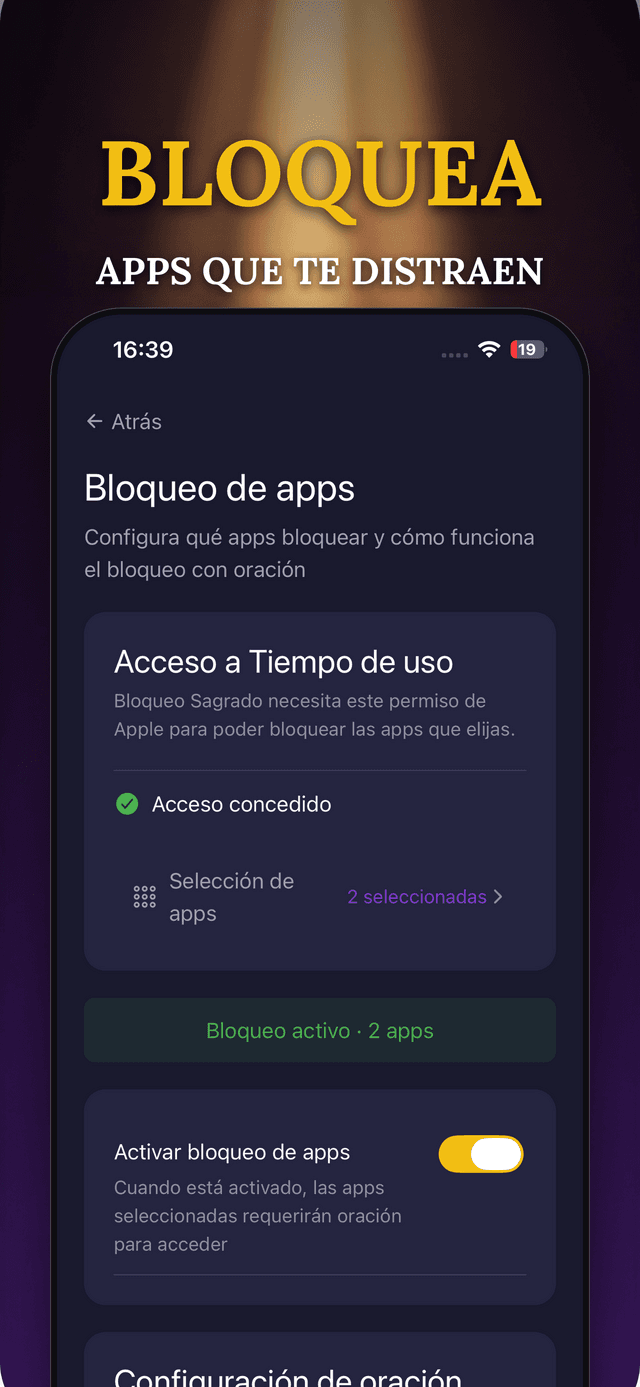 Bloqueo Sagrado: Bloquea apps que te distraen